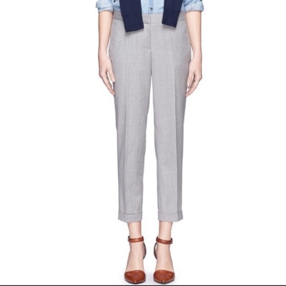 J Crew 100% Wool Cafe Capri Ankle Pants 0
